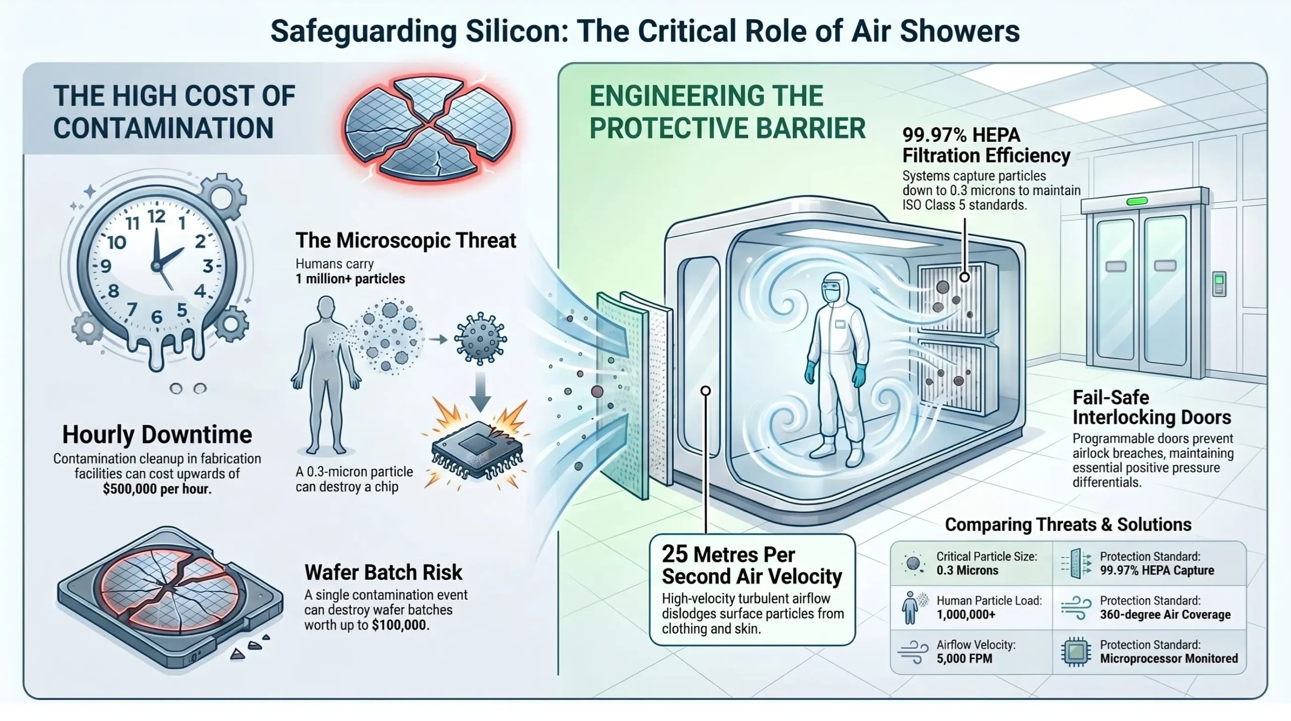 Safeguarding Silicon with Air Showers